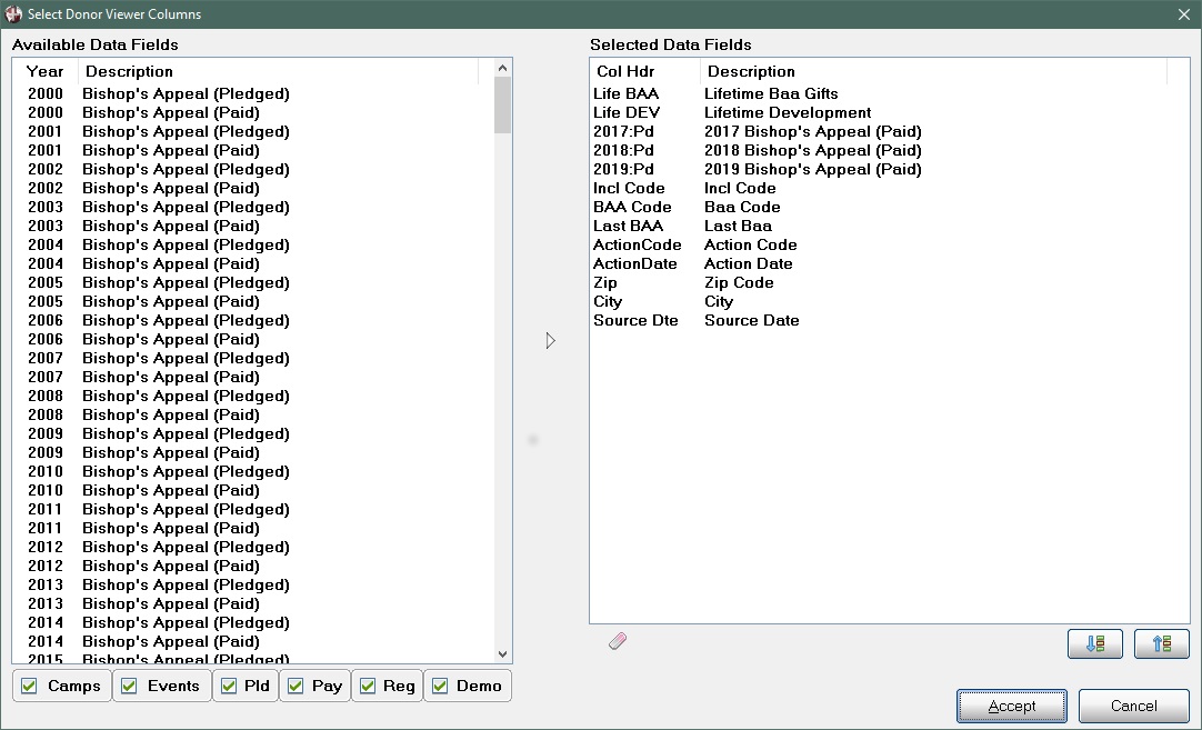 Viewer Fields available